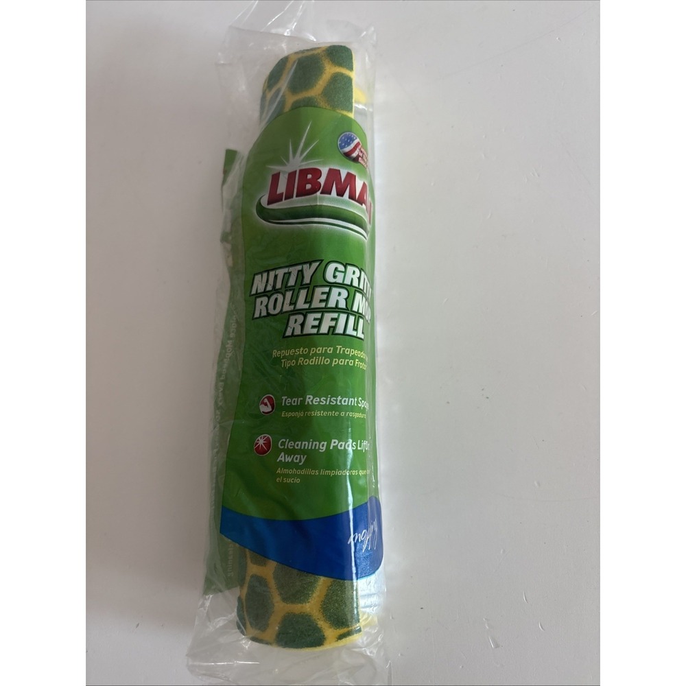 Libman Nitty Gritty Roller Sponge Mop Refill‎ 1 #02011 New